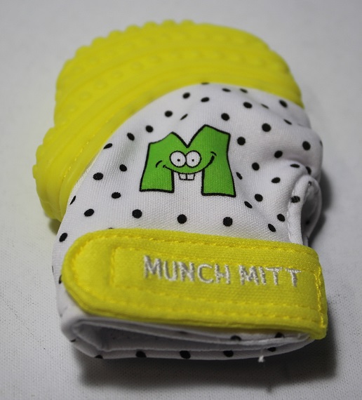 Munch Mitt MINI Preemie 2 Pack Teething Mitten For Relief Yellow w
