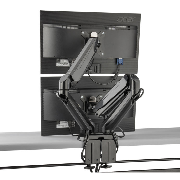 Details About Used Gabor Levitouch Dual Arm Monitor Desktop Mount Dm 502 Free S H