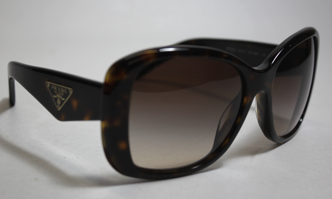 Prada Women's Metal Bridge Brown Gradient Mirrored Sunglasses ...