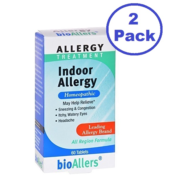 Bioallers Mold Yeast & Dust Indoor Allergy Treatment 60 tablets 2 Pack ...