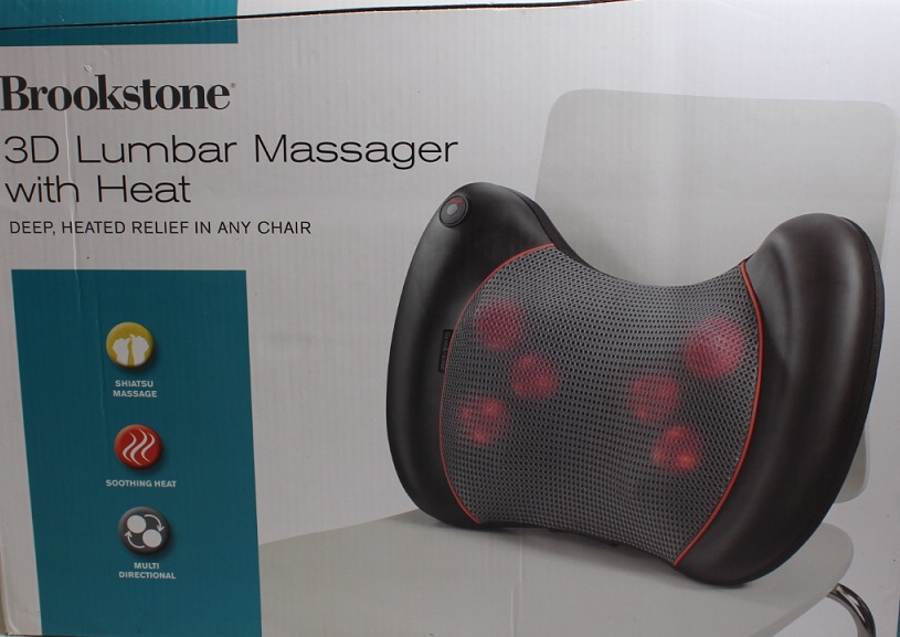 USED Brookstone Shiatsu 3D Lumbar Massager with Heat Free S/H | eBay