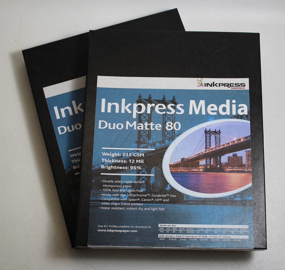 Inkpress Media Duo Matte 80 Paper 8 X 10" 50 Sheets 2 Pack Free S/H | EBay