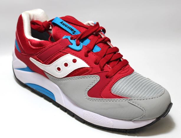 saucony grid 9000 grey red