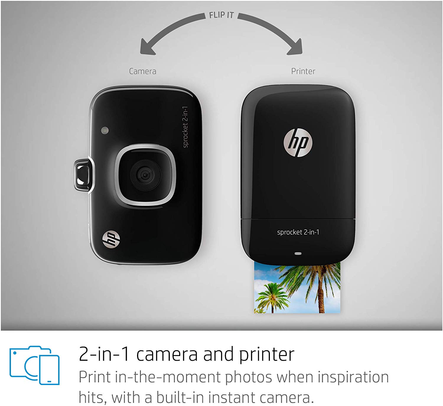 HP Sprocket 2in1 Portable Photo Printer & Instant Camera Bundle
