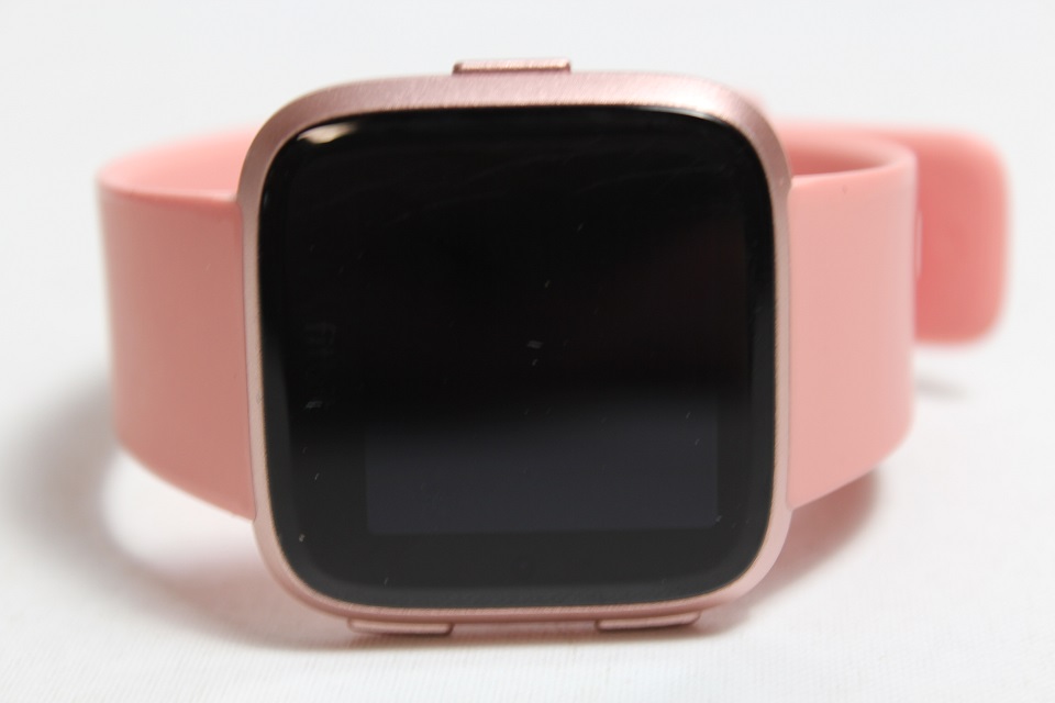 fitbit versa peach smartwatch