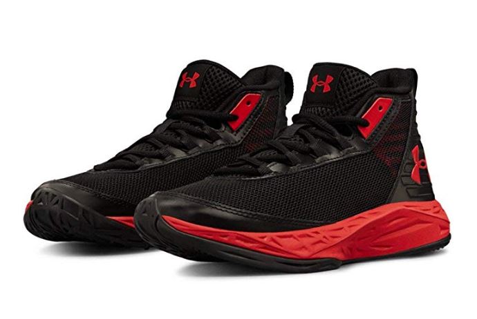 under armour black and red shoes