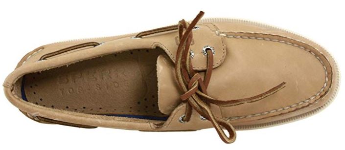 men's authentic original leather boat shoe oatmeal