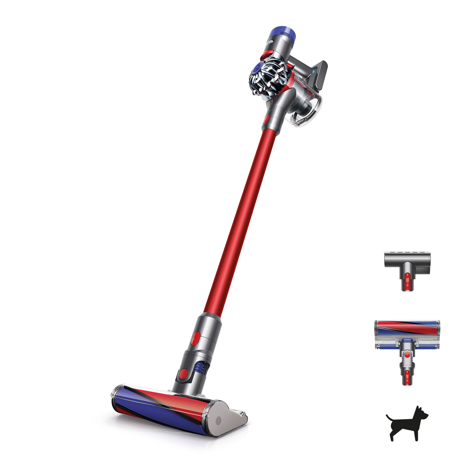 Dyson V8 Fluffy Cordless Vacuum - Red - Used | eBay