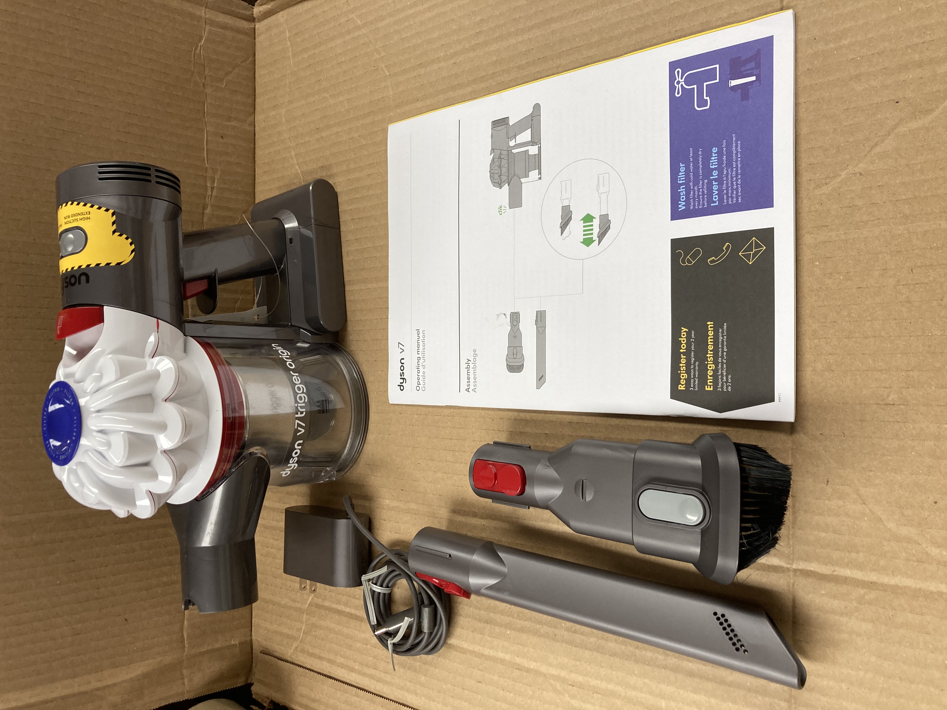 Dyson V7 Trigger Origin Handheld Vacuum Cleaner - White / Iron